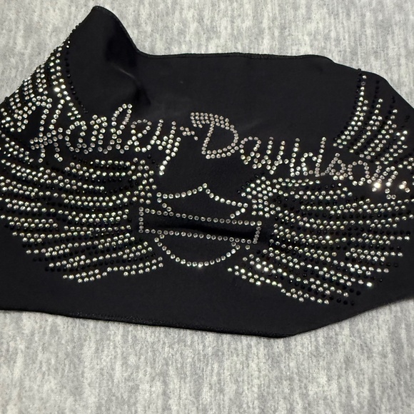 NWOT Harley-Davidson Silver Studded Black Headband - Picture 1 of 4
